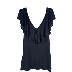 WHBM Ruffle V-neck Top